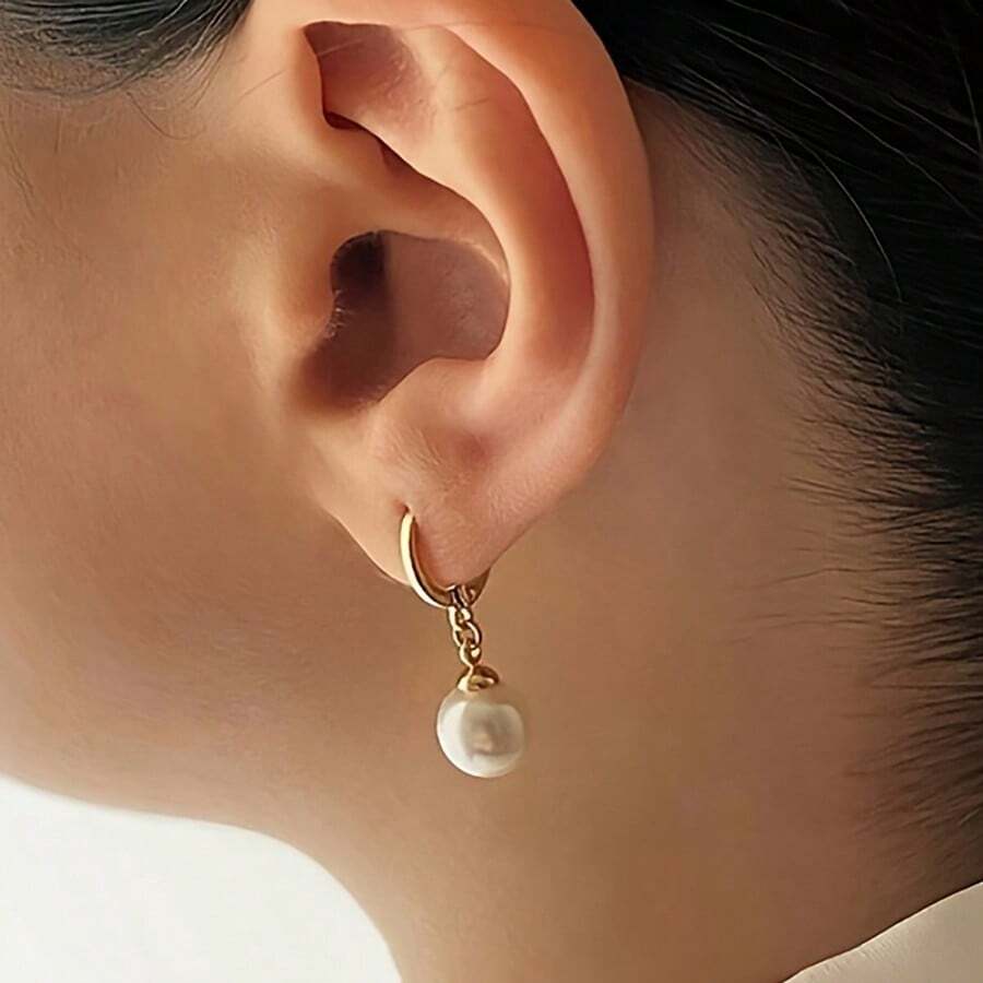 3pcs Pearl Jewelry Set for Women – Bridal Pearl Necklace and Teardrop Earrings