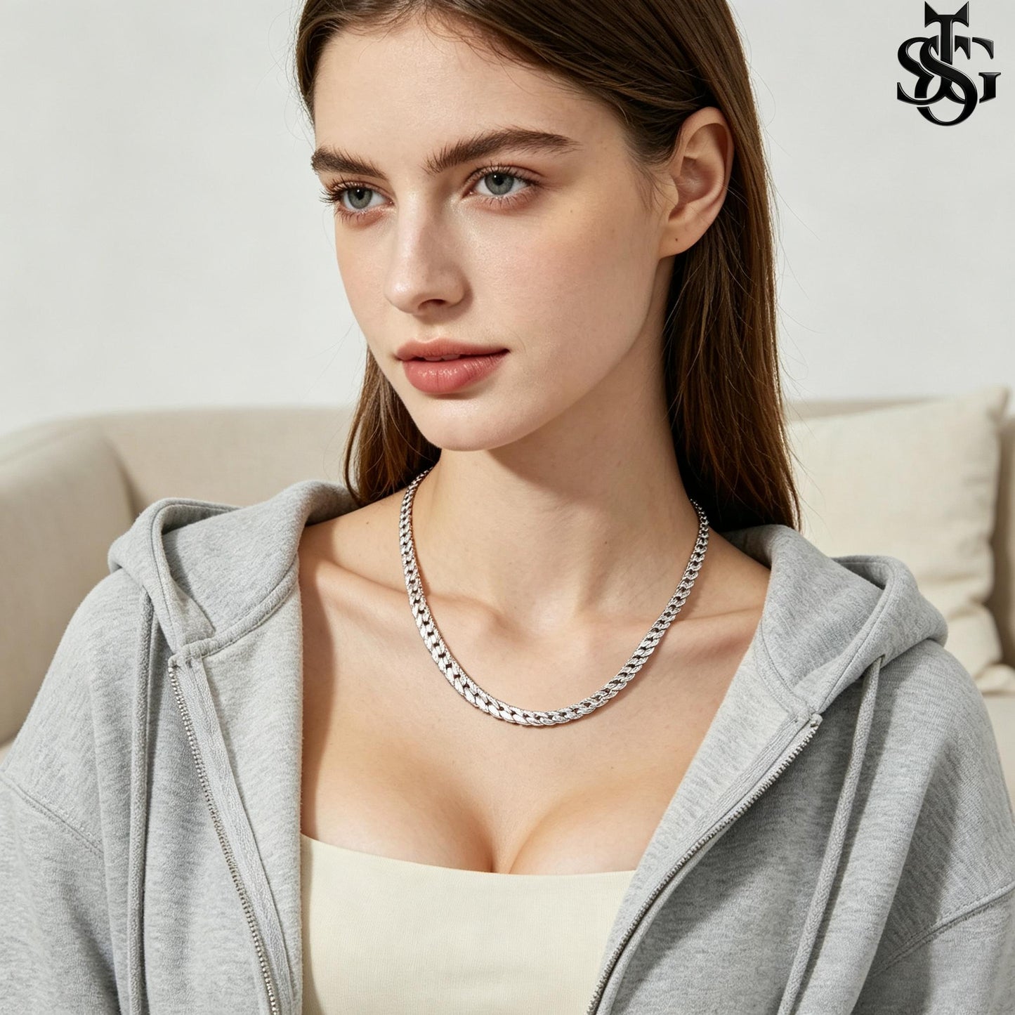 925 Sterling Silver Plated 6MM Figaro Chain Necklace for Men & Women | 20/22/24 Inches
