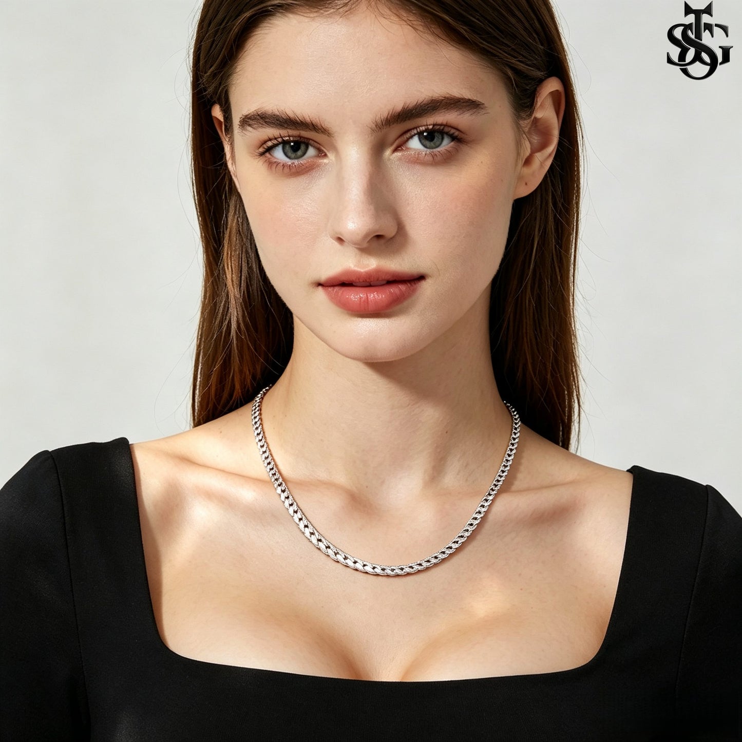 925 Sterling Silver Plated 6MM Figaro Chain Necklace for Men & Women | 20/22/24 Inches