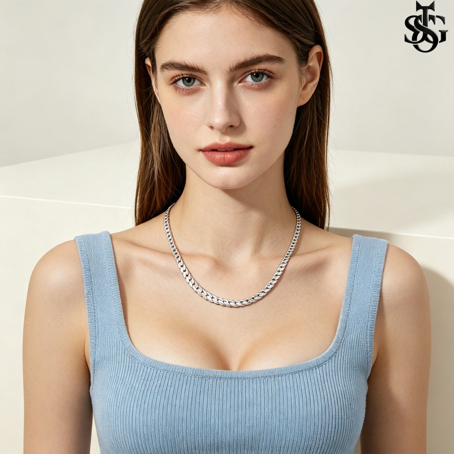 925 Sterling Silver Plated 6MM Figaro Chain Necklace for Men & Women | 20/22/24 Inches