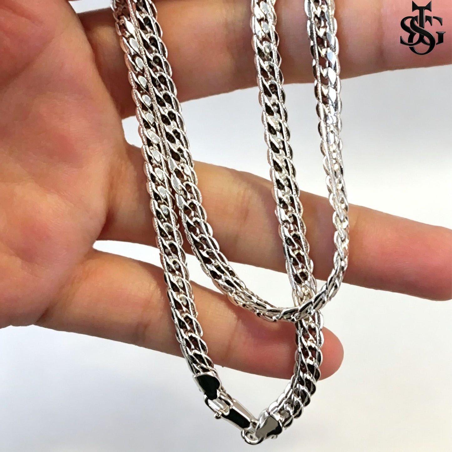 925 Sterling Silver Plated 6MM Figaro Chain Necklace for Men & Women | 20/22/24 Inches
