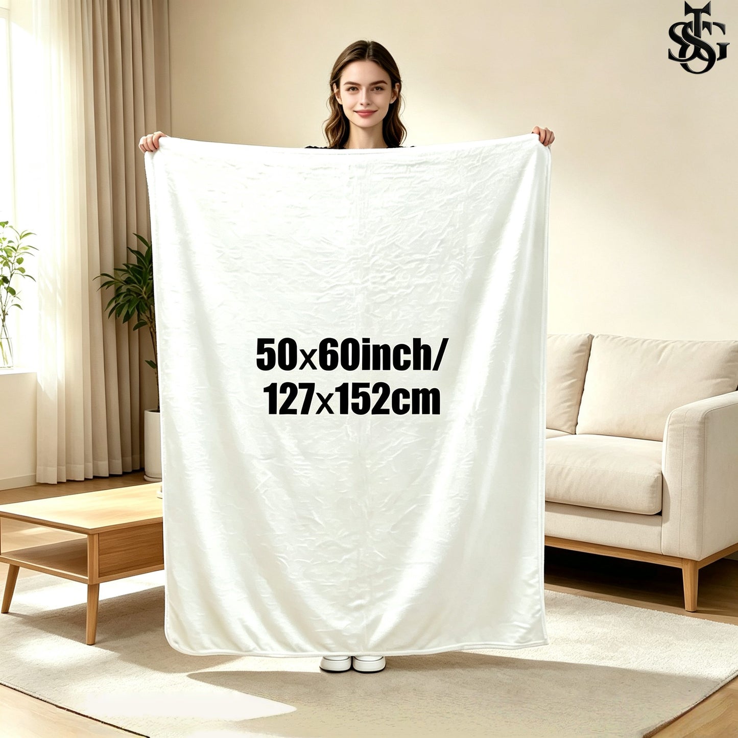Custom Photo Blanket – Personalized Flannel Throw with Your Photo & Text