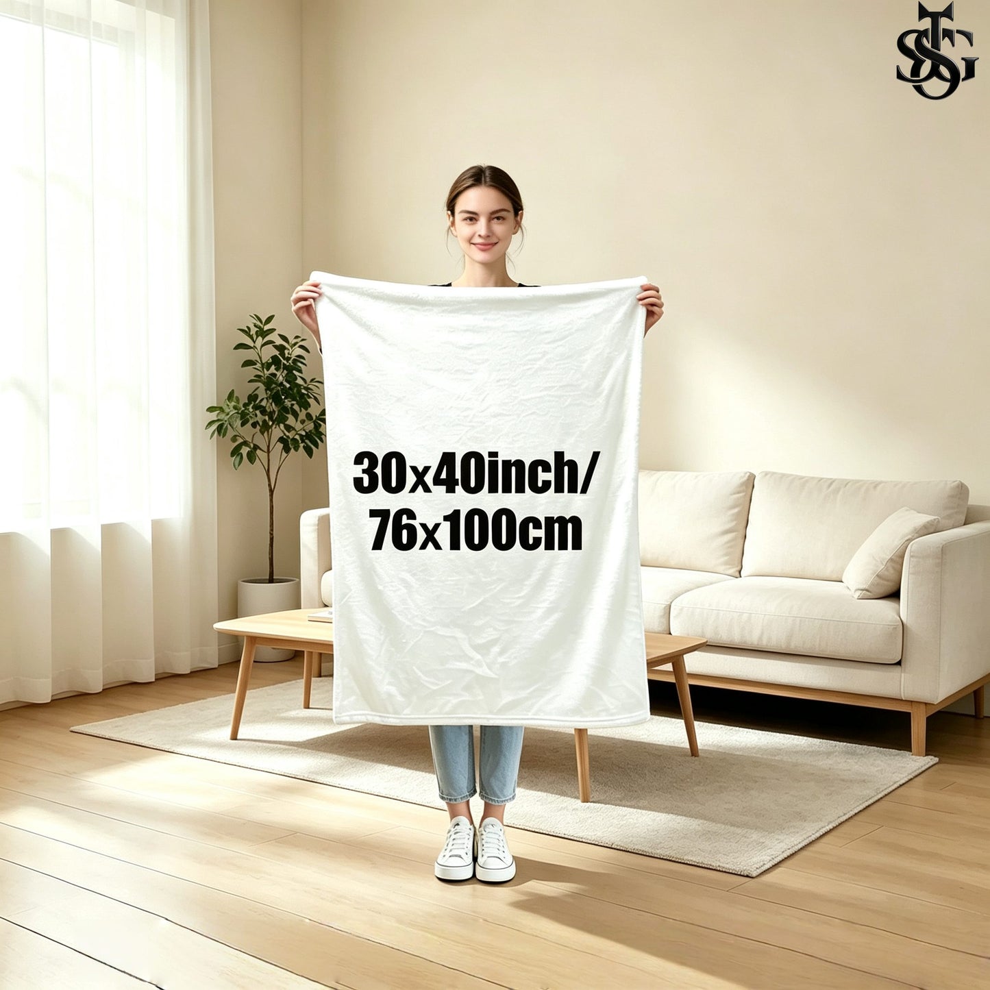 Custom Photo Blanket – Personalized Flannel Throw with Your Photo & Text