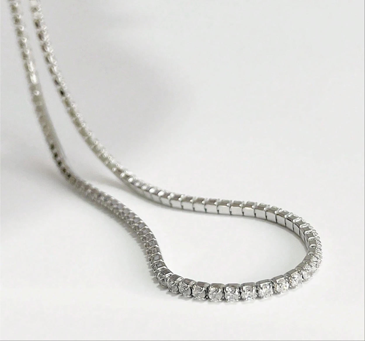 Dainty Iced Out Tennis Choker Necklace