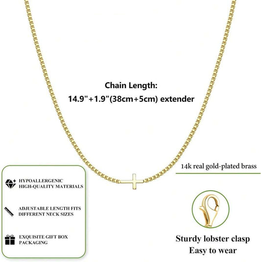 Women’s Silver Plated Cross Necklace – Minimalist Faith Jewelry