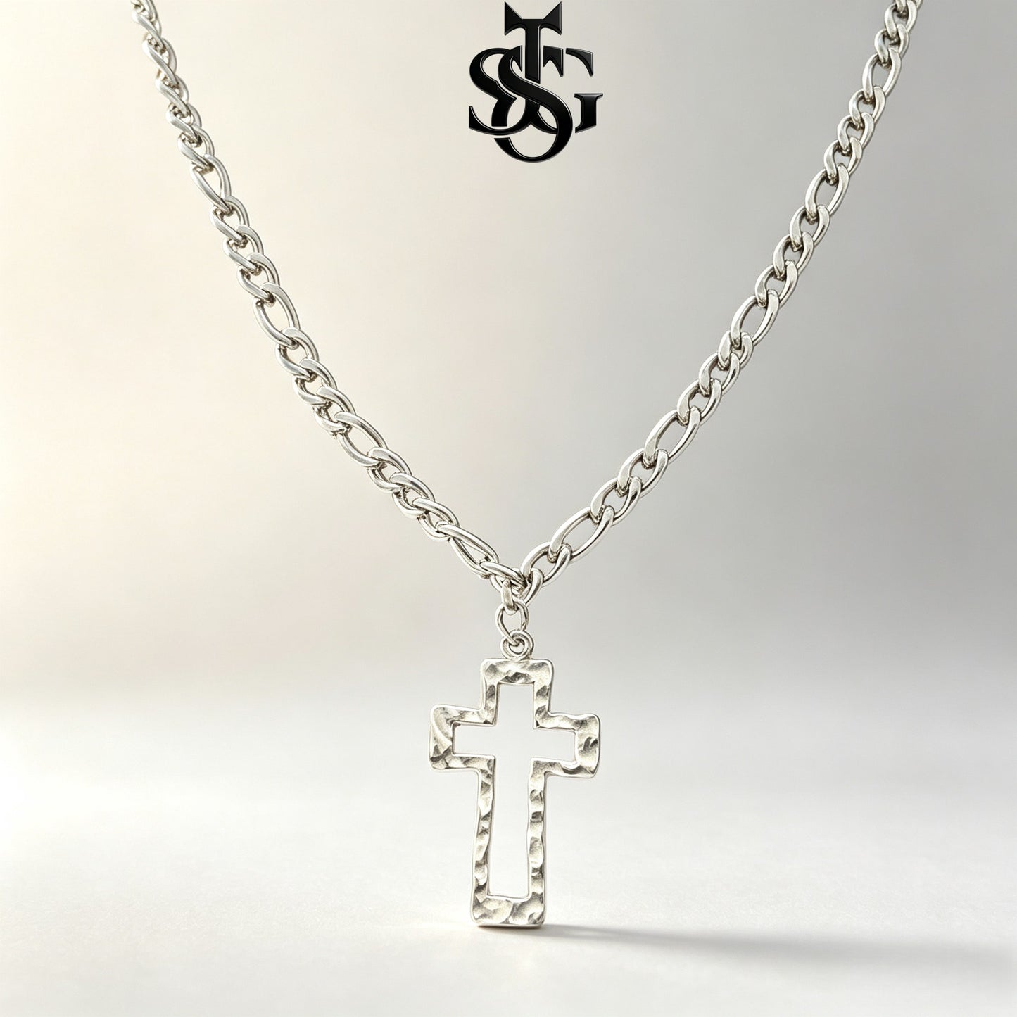 Gold Cross Pendant Necklace for Couples | Customizable Initial Letter Charm