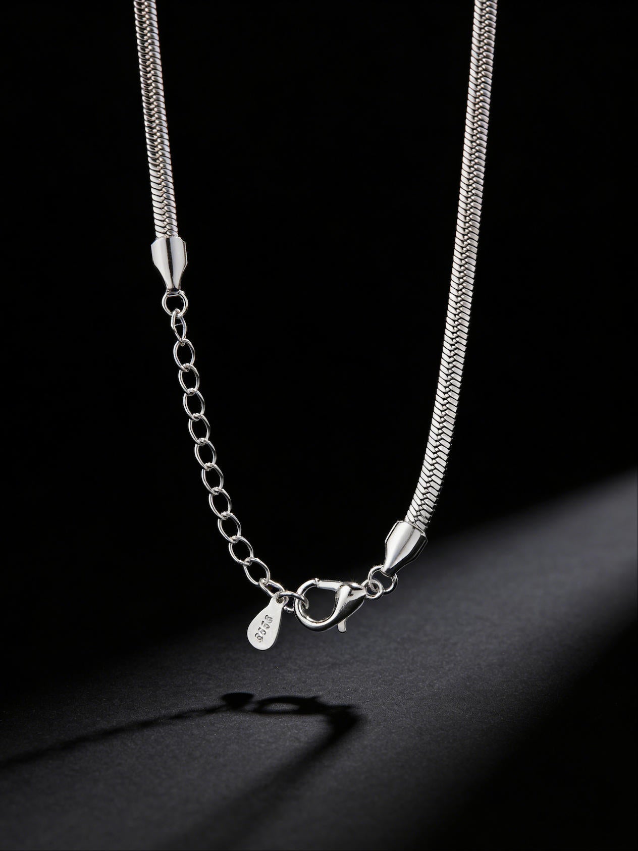 Waterproof Flat Snake Chain Necklace – Stainless Steel