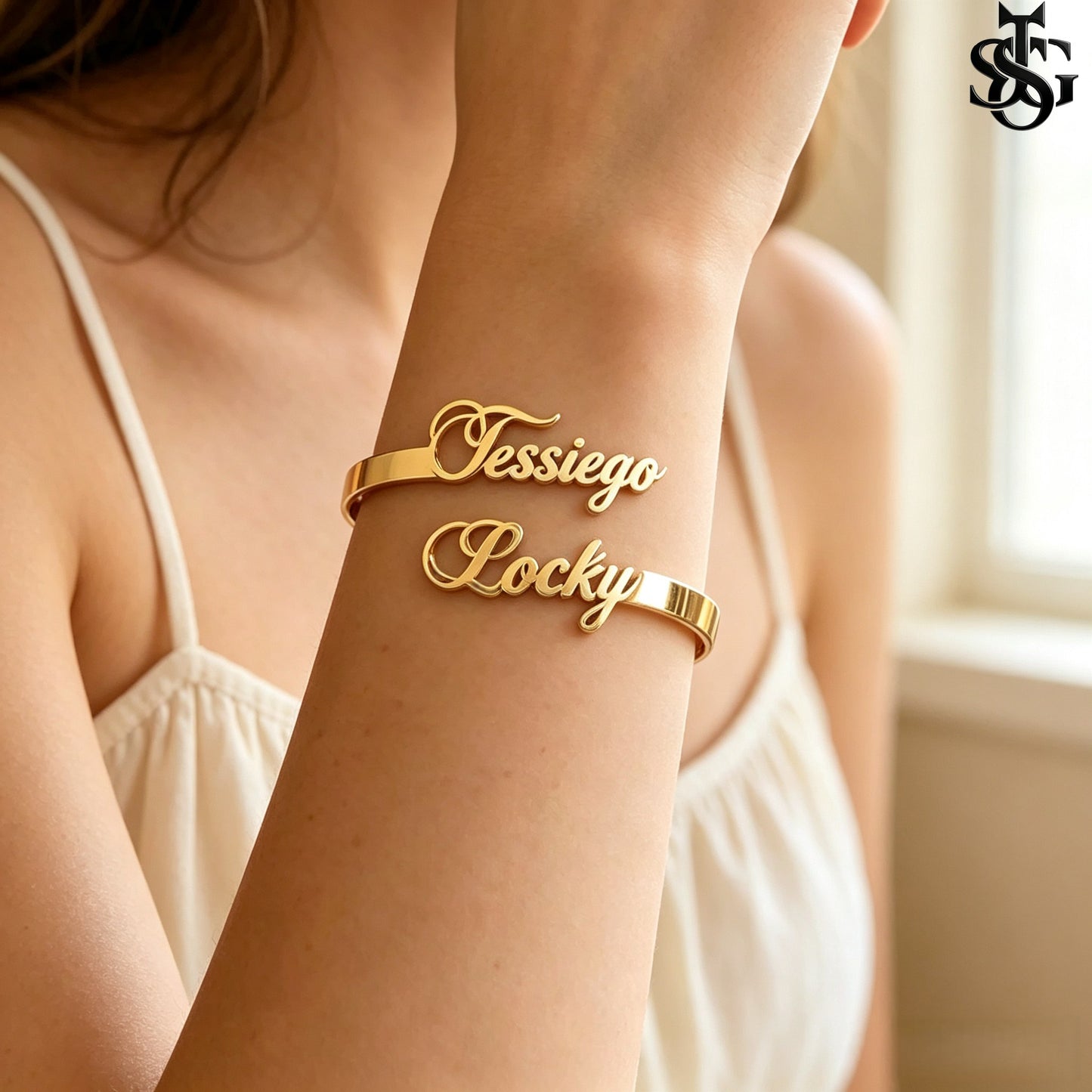 Personalized Name Bangle Bracelet – Custom Cuff Bracelet