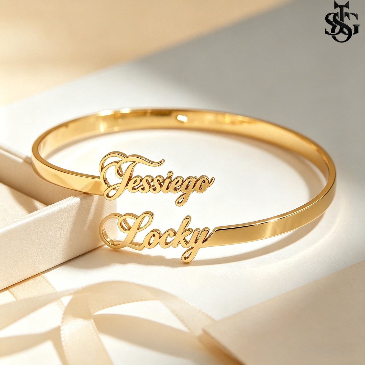 Personalized Name Bangle Bracelet – Custom Cuff Bracelet