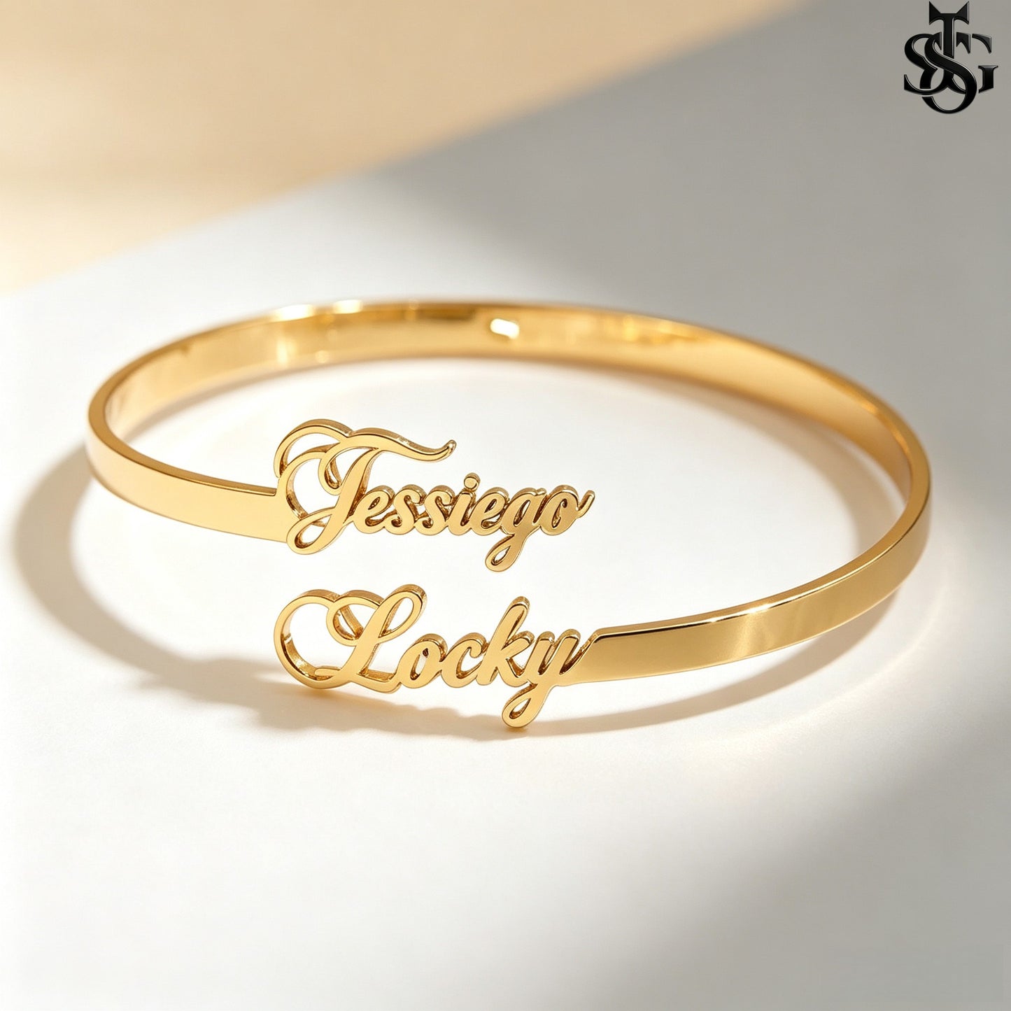 Personalized Name Bangle Bracelet – Custom Cuff Bracelet