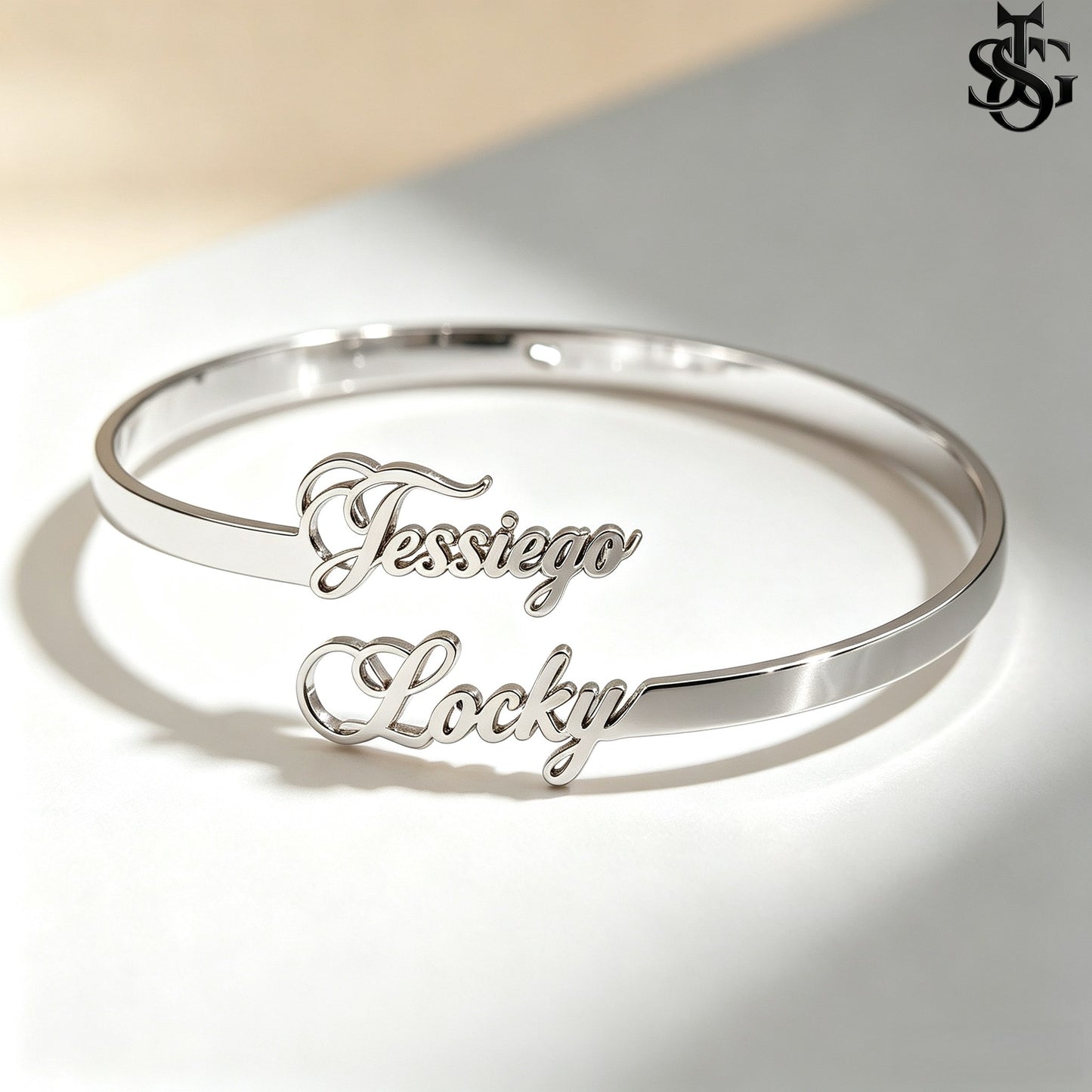Personalized Name Bangle Bracelet – Custom Cuff Bracelet